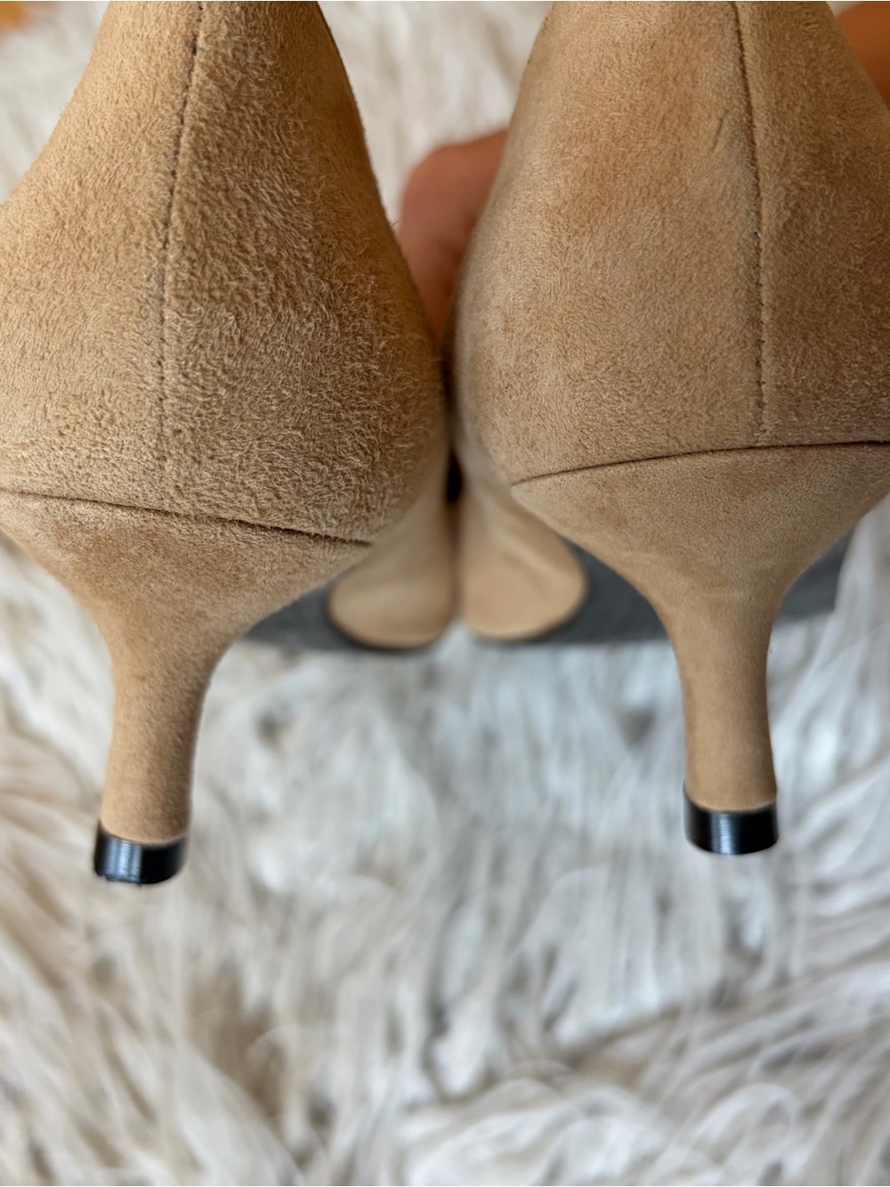 Zalo Suede Pointed Toe Floral Accents Tan Brown Pump High Heels Shoes Size 8.5M - Picture 5 of 9